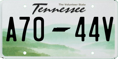 TN license plate A7044V