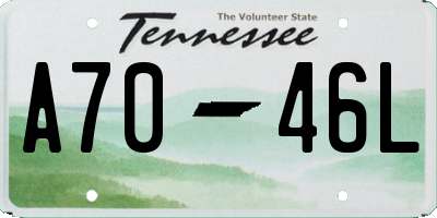 TN license plate A7046L