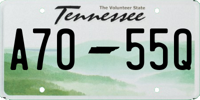 TN license plate A7055Q