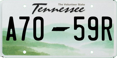TN license plate A7059R