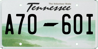 TN license plate A7060I
