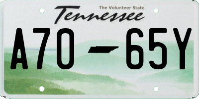 TN license plate A7065Y