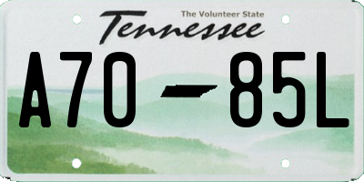 TN license plate A7085L