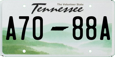 TN license plate A7088A