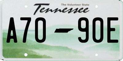 TN license plate A7090E