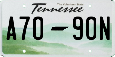 TN license plate A7090N