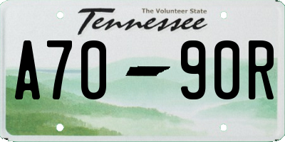 TN license plate A7090R