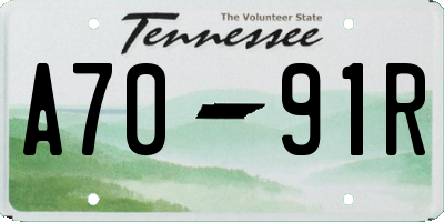 TN license plate A7091R