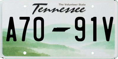 TN license plate A7091V