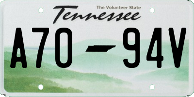 TN license plate A7094V