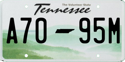 TN license plate A7095M