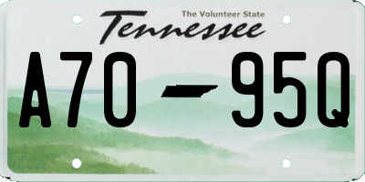 TN license plate A7095Q