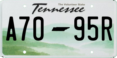 TN license plate A7095R