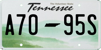 TN license plate A7095S