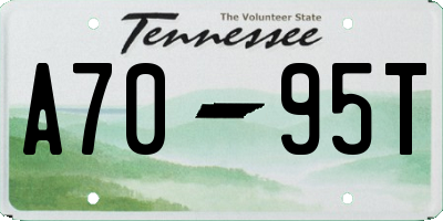 TN license plate A7095T