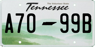 TN license plate A7099B