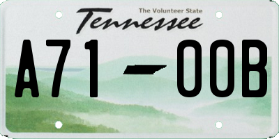TN license plate A7100B