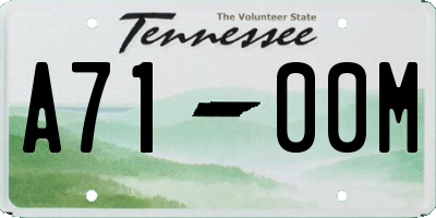 TN license plate A7100M