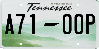 TN license plate A7100P