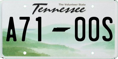 TN license plate A7100S