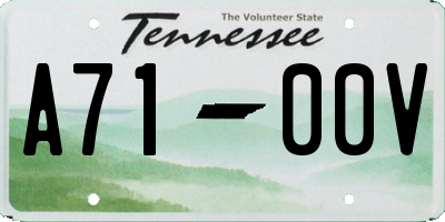 TN license plate A7100V