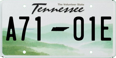 TN license plate A7101E