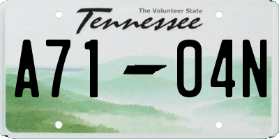 TN license plate A7104N