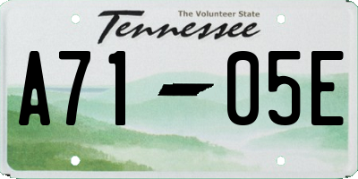 TN license plate A7105E