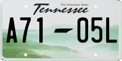 TN license plate A7105L