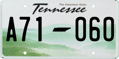TN license plate A7106O
