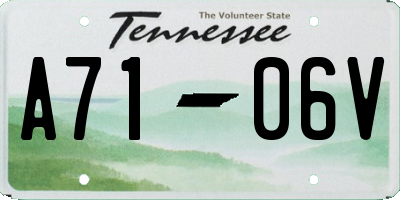 TN license plate A7106V