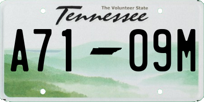 TN license plate A7109M