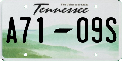 TN license plate A7109S