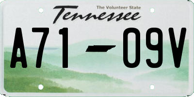 TN license plate A7109V