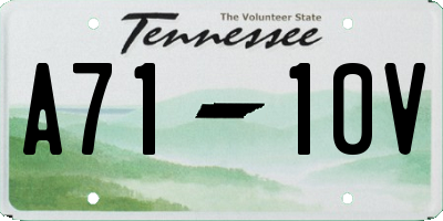 TN license plate A7110V