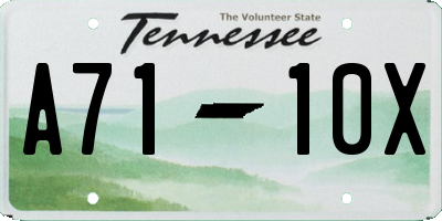 TN license plate A7110X