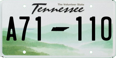 TN license plate A7111O