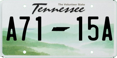 TN license plate A7115A