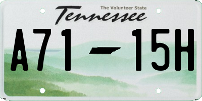 TN license plate A7115H