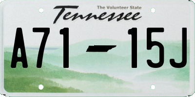 TN license plate A7115J