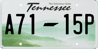 TN license plate A7115P