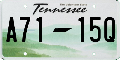 TN license plate A7115Q