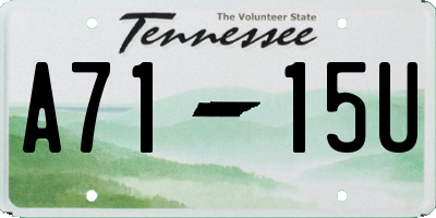 TN license plate A7115U