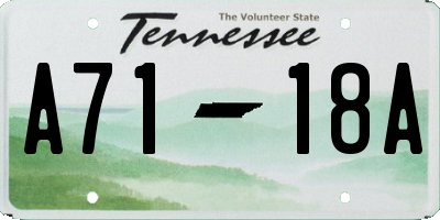 TN license plate A7118A