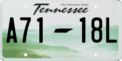 TN license plate A7118L