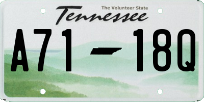 TN license plate A7118Q