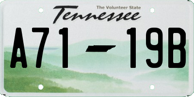 TN license plate A7119B