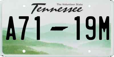 TN license plate A7119M