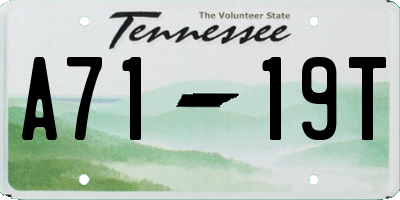 TN license plate A7119T