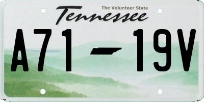 TN license plate A7119V